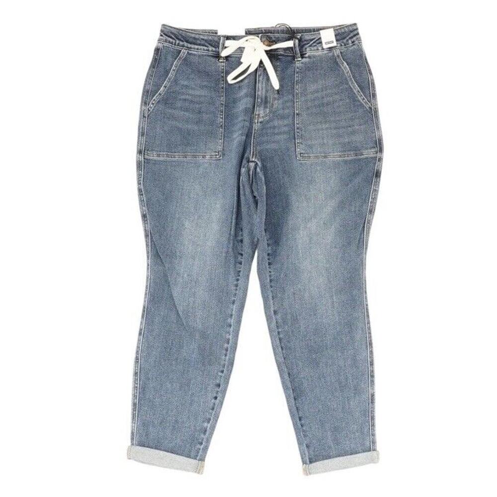 Judy Blue Womens Jogger High Rise Denim Jeans 16 NWT Adjustable Draw String
